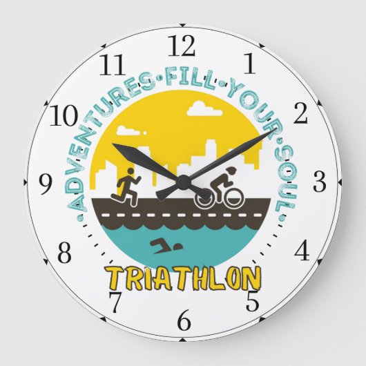 Adventure vult uw ziel Acrylwand Grote Klok (Voorkant)
