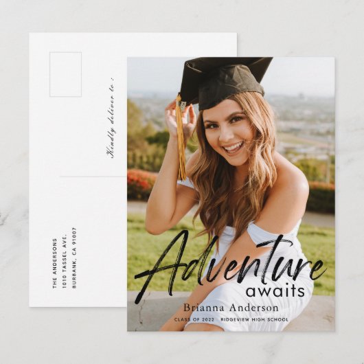 Adventure wacht de Aankondiging van het Afstuderen (Voorkant / Achterkant)