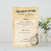 Adventure wacht Menu Kaart (Staand voorkant)