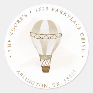 Adventure wacht neutraal Retouradres Ronde Sticker