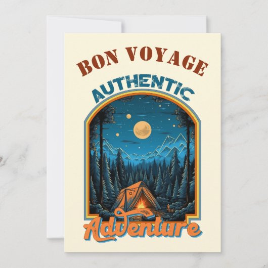 Adventure wacht op aangepaste Bon Voyage Kaart (Voorkant)