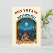 Adventure wacht op aangepaste Bon Voyage Kaart (Staand voorkant)