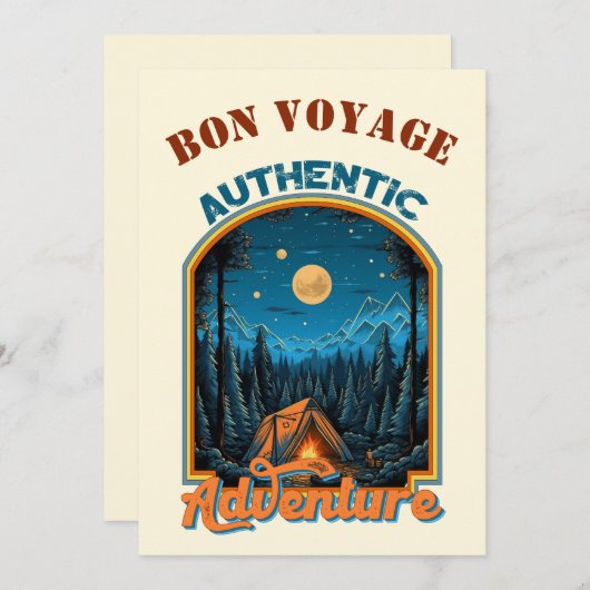 Adventure wacht op aangepaste Bon Voyage Kaart (Voorkant / Achterkant)