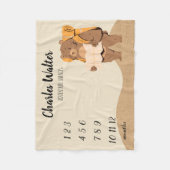 Adventure wacht op Baby Mijlsteen Beer Fleece Deken (Voorkant)