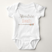 Adventure wacht op Baby Romper (Voorkant)