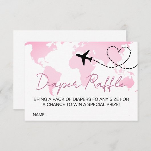 Adventure wacht op Baby shower Diaper Raffle Informatiekaartje (Voorkant / Achterkant)