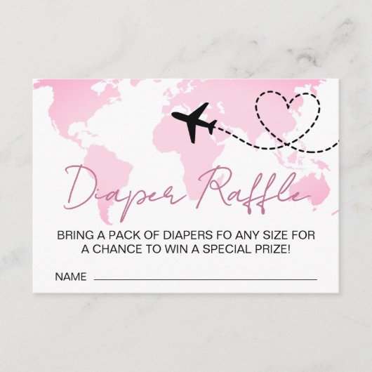 Adventure wacht op Baby shower Diaper Raffle Informatiekaartje (Voorkant)