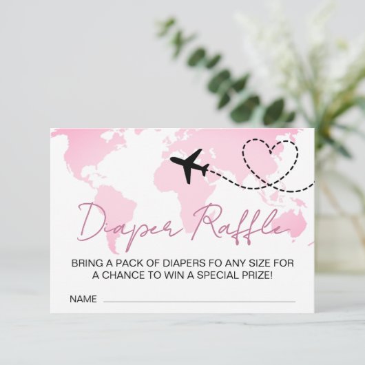 Adventure wacht op Baby shower Diaper Raffle Informatiekaartje (Staand voorkant)