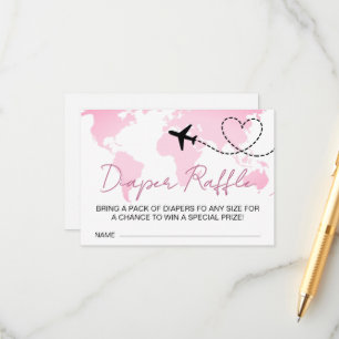 Adventure wacht op Baby shower Diaper Raffle Informatiekaartje