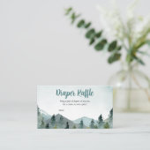 Adventure wacht op Baby shower Diaper Raffle Visitekaartje (Staand voorkant)