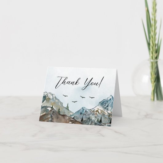 Adventure wacht op Baby shower Hartelijk dank Bedankkaart (Voorkant)