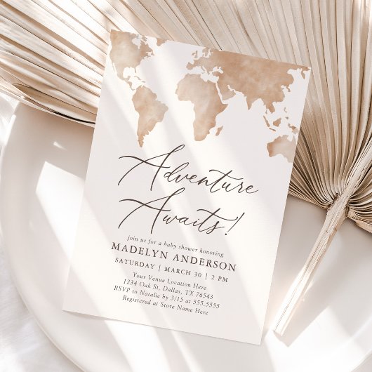 Adventure wacht op Baby shower Kaart