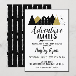 Adventure wacht op Baby shower van de pijl van de  Kaart