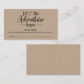 Adventure wacht op Beren Kraft Baby Diaper Raffle Informatiekaartje (Voorkant / Achterkant)