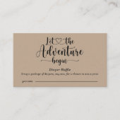 Adventure wacht op Beren Kraft Baby Diaper Raffle Informatiekaartje (Voorkant)