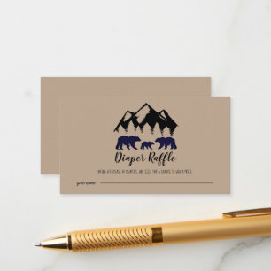 Adventure wacht op Beren Kraft Baby Diaper Raffle Informatiekaartje