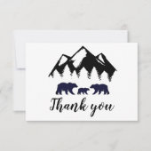 Adventure wacht op Beren Kraft Baby shower Dank u  Bedankkaart (Voorkant)