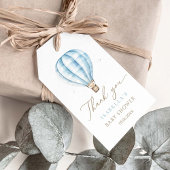 Adventure wacht op Blue Hot Air ballon-Baby shower Cadeaulabel