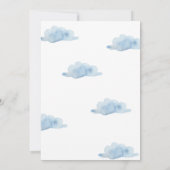 Adventure wacht op Blue Hot Air ballon-Baby shower Kaart (Achterkant)