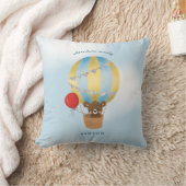 Adventure wacht op Blue Silver Hot Air ballon Kussen (Deken)