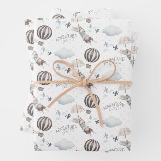 Adventure wacht op bunny Wrapping Paper Sheets (In situ)