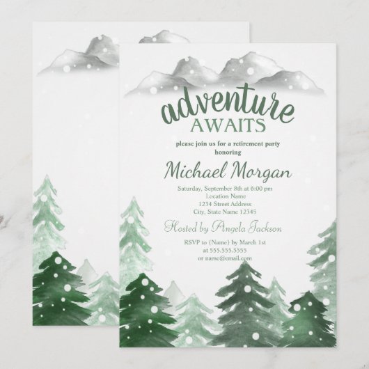 Adventure wacht op de aanleg van sneeuwruimtes in kaart (Voorkant / Achterkant)