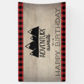 Adventure wacht op de geboorte| Hout Buffalo Play Spandoek (Verticaal)