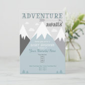 Adventure wacht op de uitnodiging van het Baby sho (Staand voorkant)