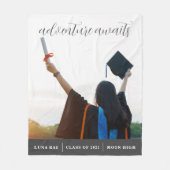 Adventure wacht op Fleece Blanket Afstuderen Deken (Voorkant)