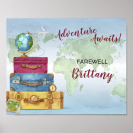 Adventure wacht op Geschakcases Farewell Moving Pa Poster
