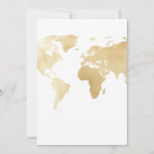 Adventure wacht op Gold Foil Wereldkaart Baby show Kaart (Achterkant)