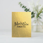 Adventure wacht op Gold Leaf Briefkaart (Staand voorkant)