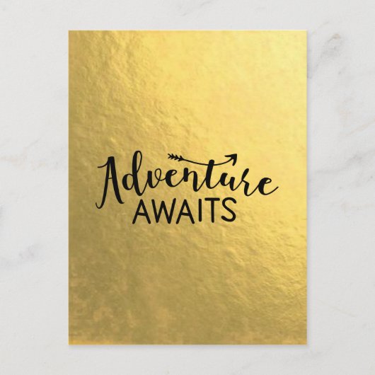 Adventure wacht op Gold Leaf Briefkaart (Voorkant)