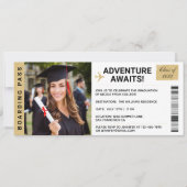 Adventure wacht op Graduation Invitation Ticket Kaart (Voorkant)