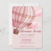 Adventure wacht op het Baby shower van de Roze Hot Kaart (Voorkant)