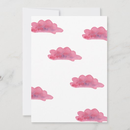 Adventure wacht op het Baby shower van de Roze Hot Kaart (Achterkant)