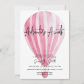 Adventure wacht op het Baby shower van de Roze Hot Kaart (Voorkant)