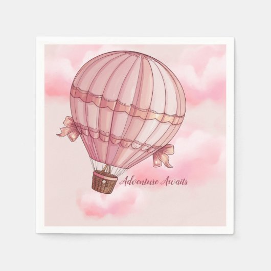 Adventure wacht op het Baby shower van de Roze Hot Servet (Voorkant)