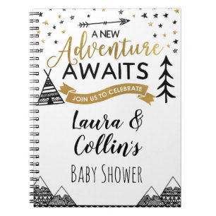 Adventure wacht op het Baby shower van het Guest B Notitieboek