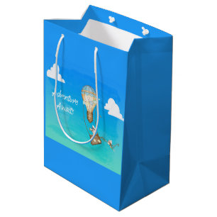 Adventure wacht op hotair ballonapen medium cadeauzakje