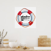 Adventure wacht op Life Preserver Poster (Keuken)