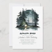 Adventure wacht op Natuur in Night Sky Birthday Pa Kaart (Voorkant)