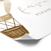 Adventure wacht op neutraal Baby shower | Favors Poster (Hoek)