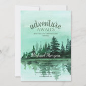 Adventure wacht op Pine Tree Forest Lake Retiremen Kaart (Voorkant)