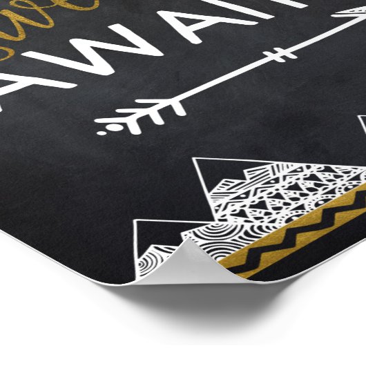 Adventure wacht op Poster van Chalkboard (Hoek)