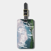 Adventure wacht op reisbagage bagagelabel (Voorkant verticaal)