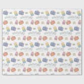 Adventure wacht op reiswrapppapier cadeaupapier (Vlak)