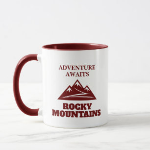 Adventure wacht op Rocky Mountains maroon koffie Mok
