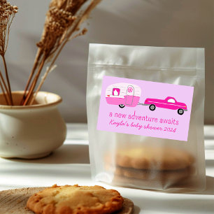 Adventure wacht op Schattige Truck & Trailer BABY  Rechthoekige Sticker