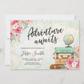 Adventure wacht op Travel Graduation Party School Kaart (Voorkant)